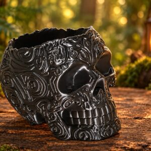 Totenkopf Blumenvase